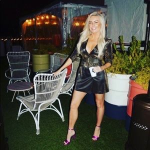 Mini Bronze Blazer Dress